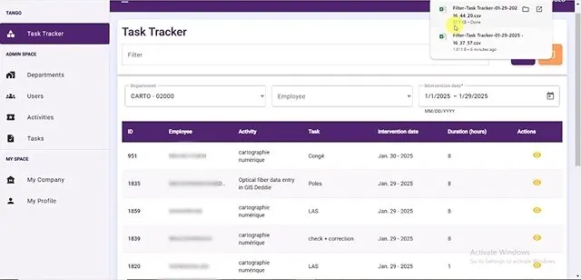 Daily task tracker